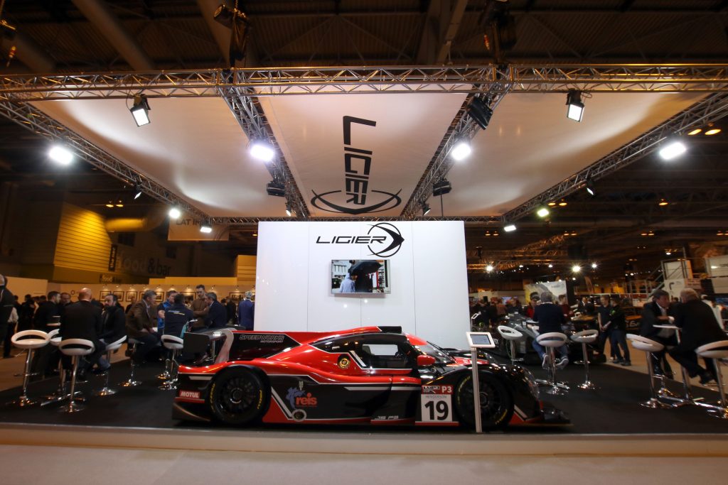 Speedworks Motorsport's new LMP3 car on display at the Autosport show.